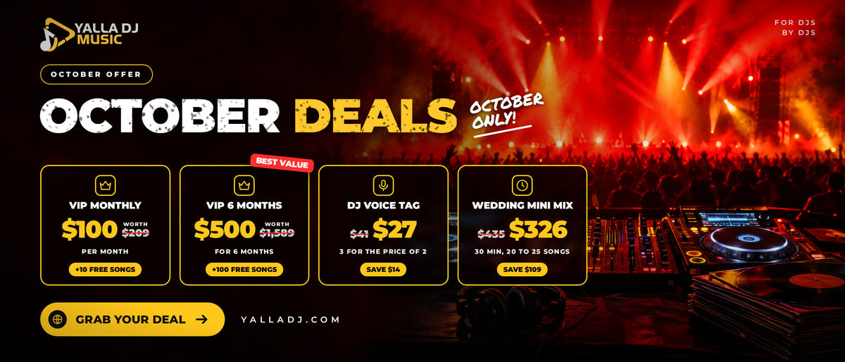 October Deals: VIP Monthly, VIP 6 Months, DJ Voice Tag, Wedding Mini Mix